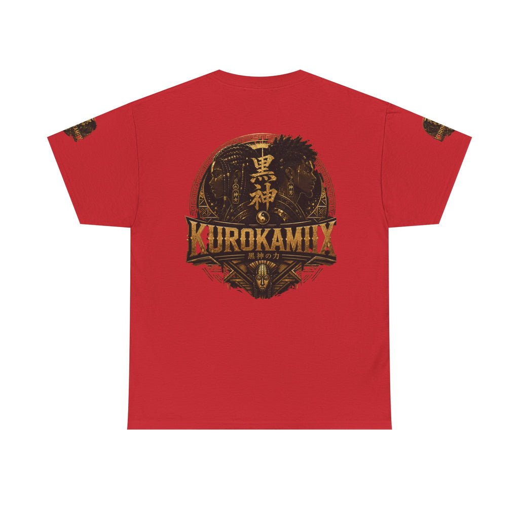 Kurokamiix Anime-Style Graphic Tee — Black Kami Portrait Shirt