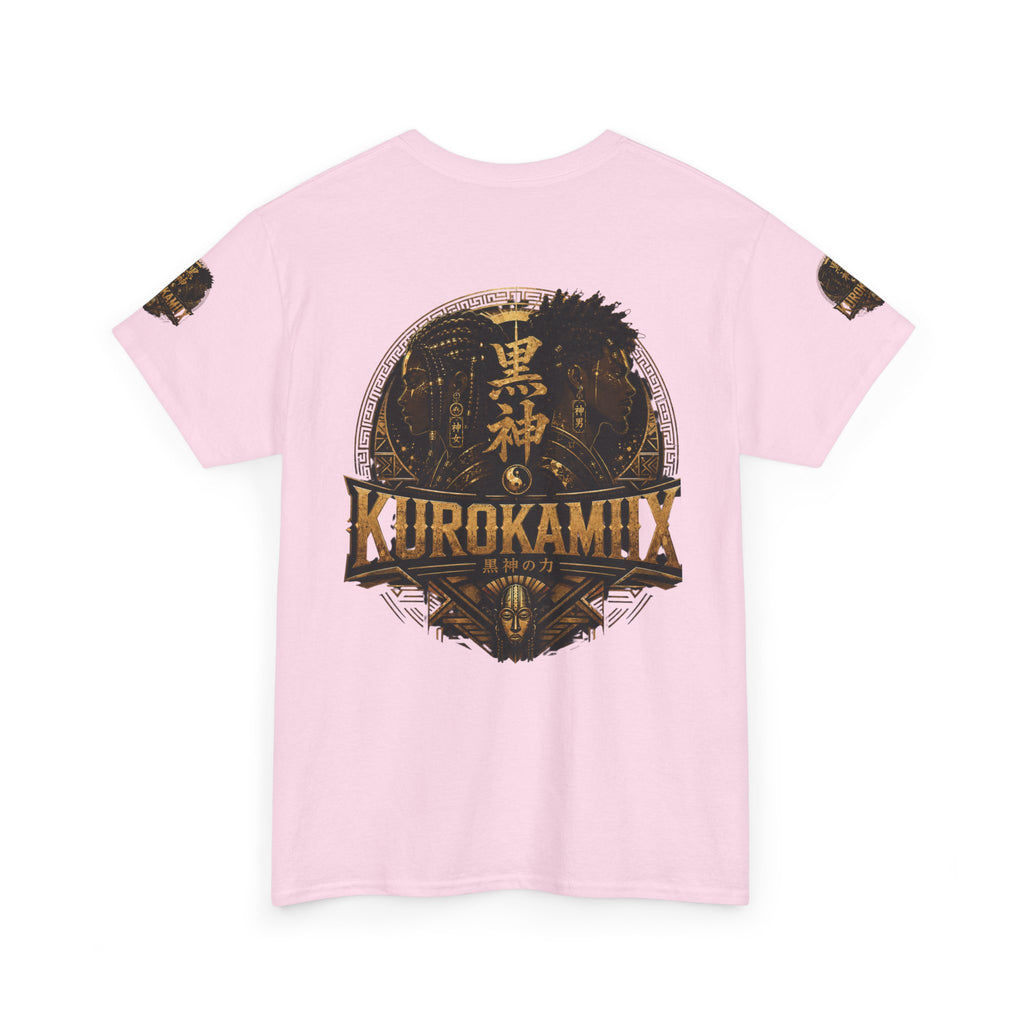 Kurokamiix Anime-Style Graphic Tee — Black Kami Portrait Shirt