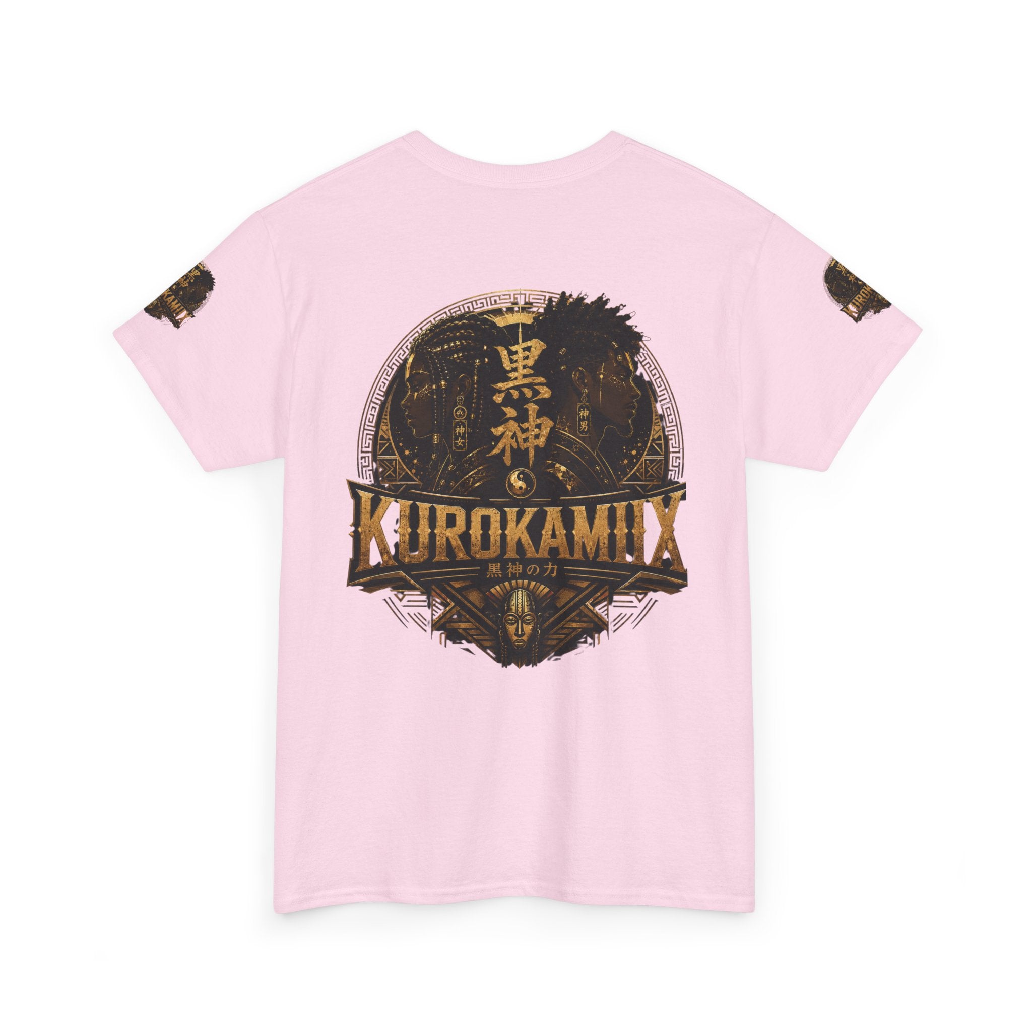 Kurokamiix Anime-Style Graphic Tee — Black Kami Portrait Shirt