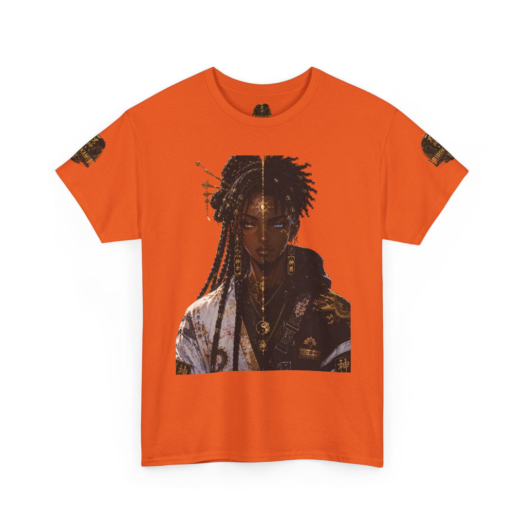 Kurokamiix Anime-Style Graphic Tee — Black Kami Portrait Shirt