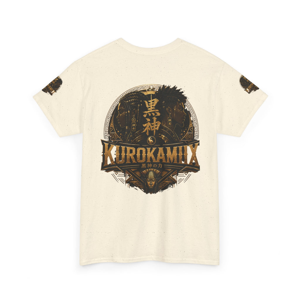 Kurokamiix Anime-Style Graphic Tee — Black Kami Portrait Shirt