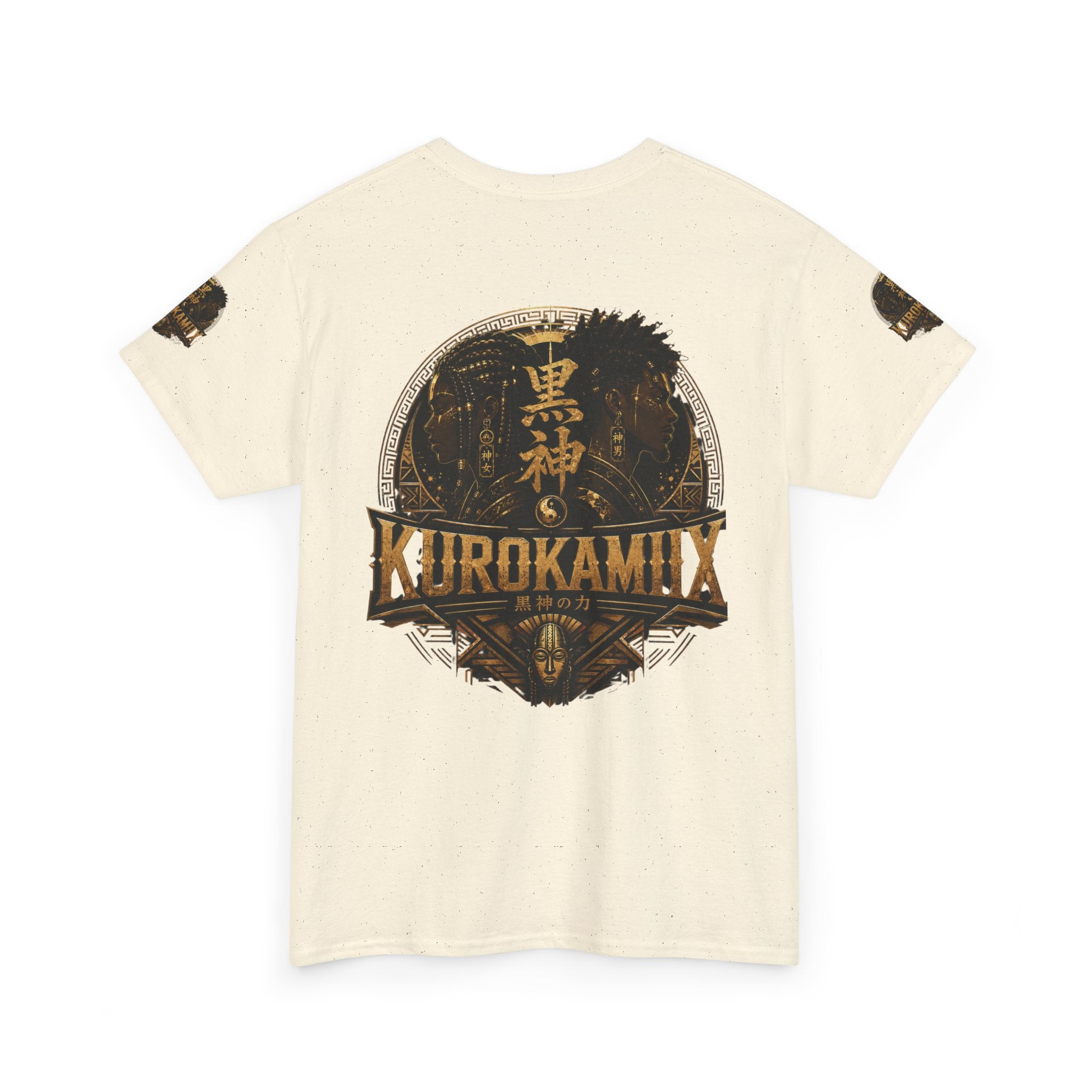 Kurokamiix Anime-Style Graphic Tee — Black Kami Portrait Shirt