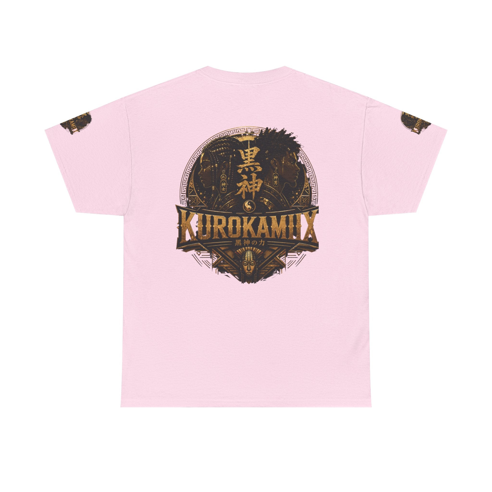 Kurokamiix Anime-Style Graphic Tee — Black Kami Portrait Shirt