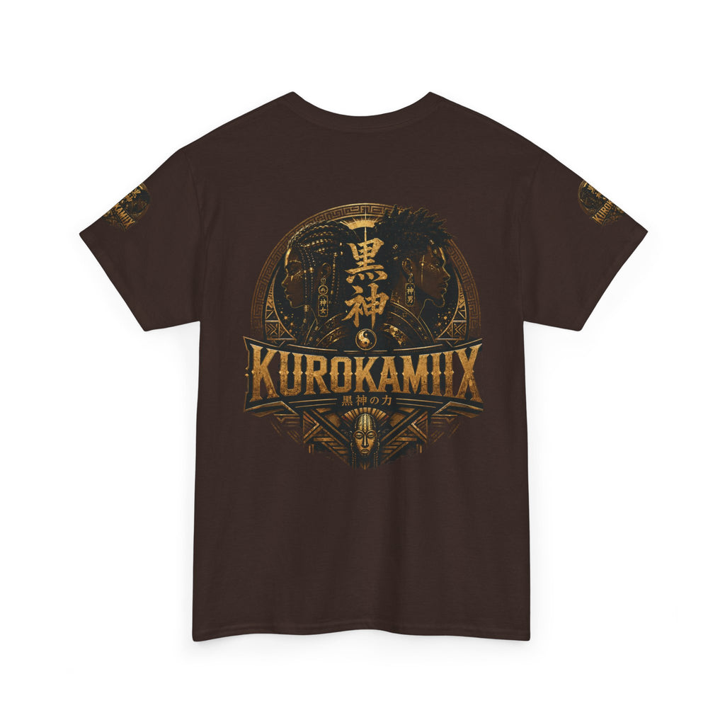Kurokamiix Anime-Style Graphic Tee — Black Kami Portrait Shirt
