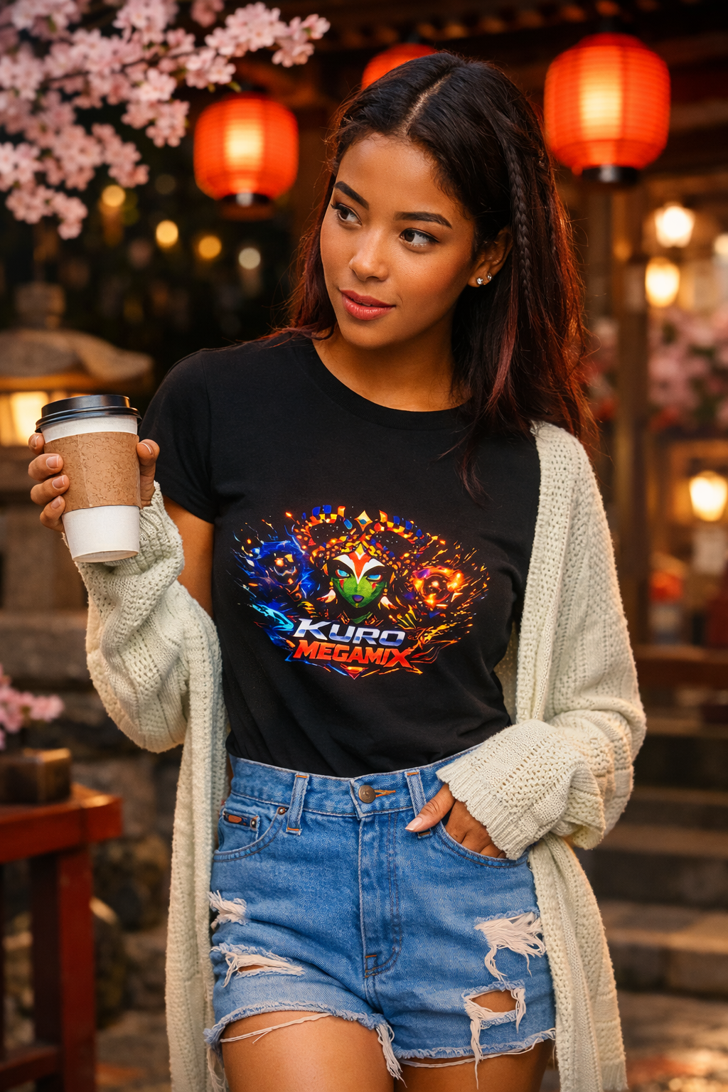 KURO KAMIIX – QUEEN GALAXA GODDESS OF BALANCE BOXY TEE