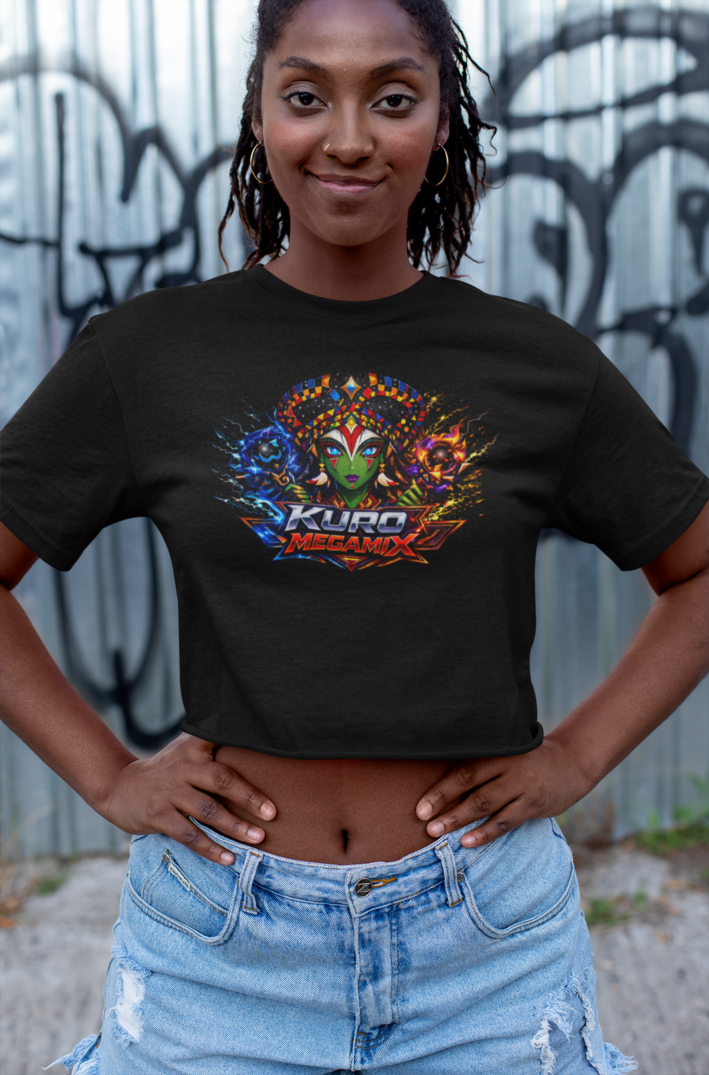 KURO KAMIIX – QUEEN GALAXA GODDESS OF BALANCE BOXY TEE