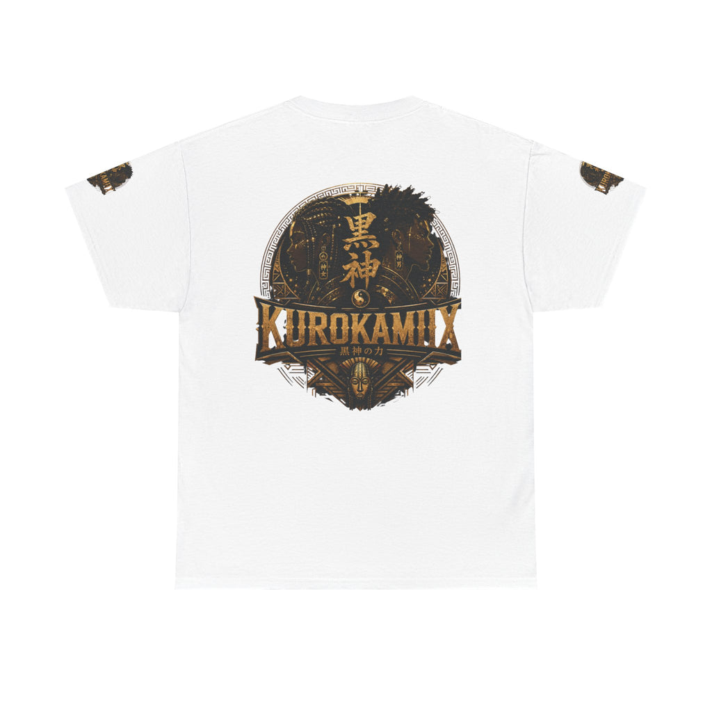 Kurokamiix Anime-Style Graphic Tee — Black Kami Portrait Shirt