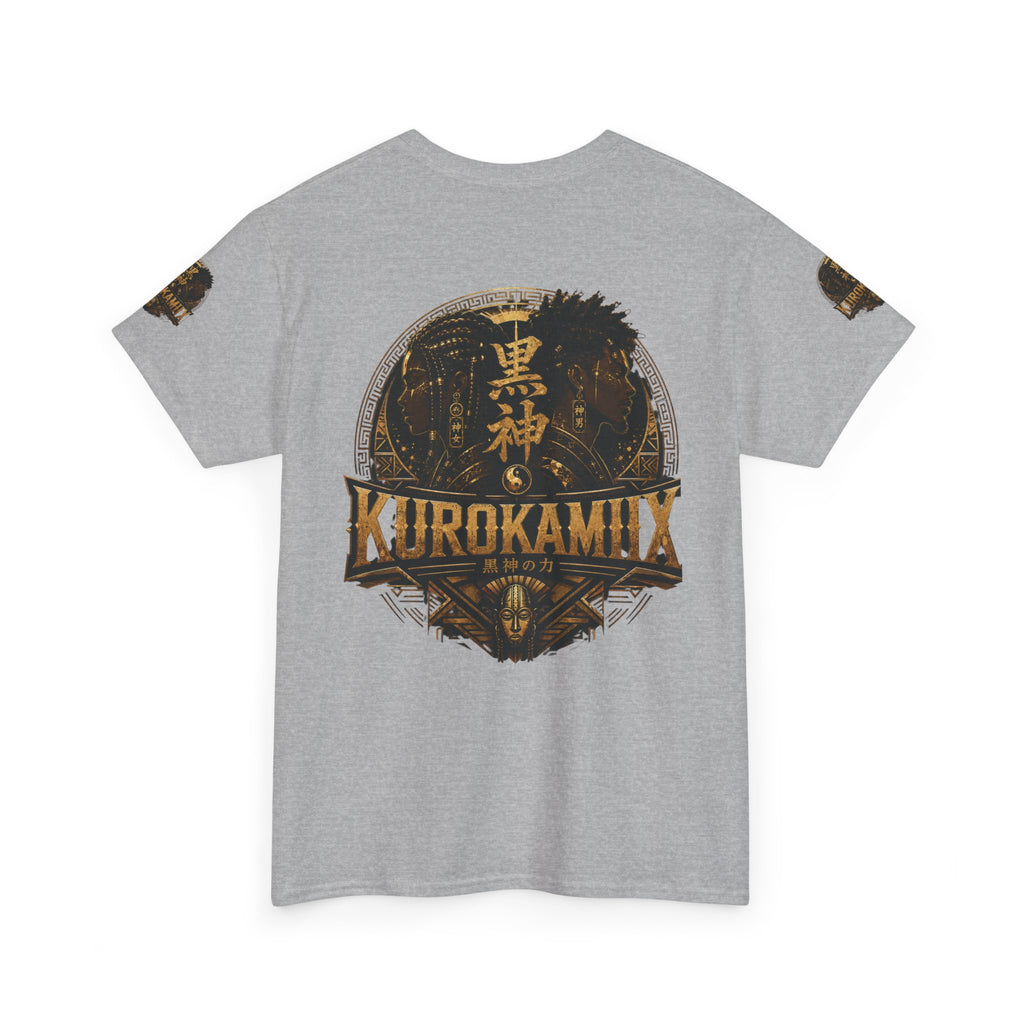 Kurokamiix Anime-Style Graphic Tee — Black Kami Portrait Shirt
