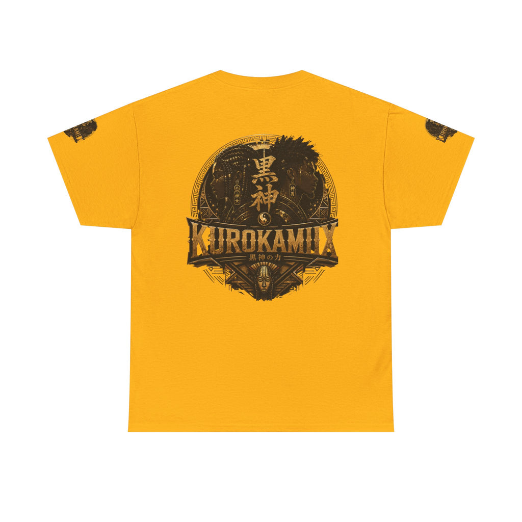 Kurokamiix Anime-Style Graphic Tee — Black Kami Portrait Shirt
