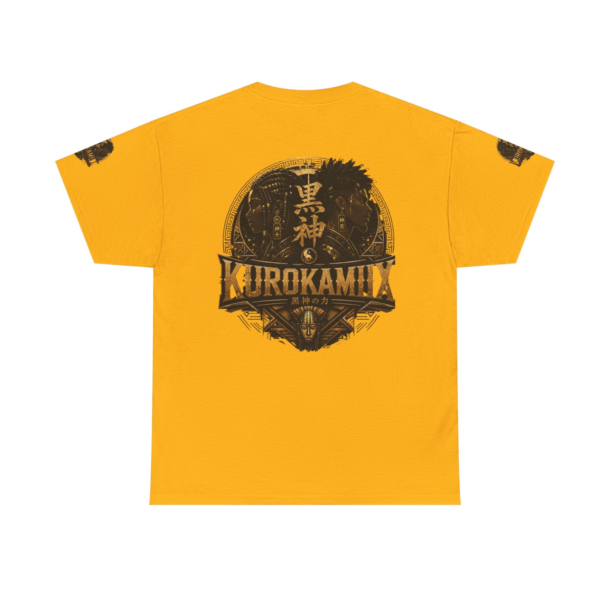 Kurokamiix Anime-Style Graphic Tee — Black Kami Portrait Shirt