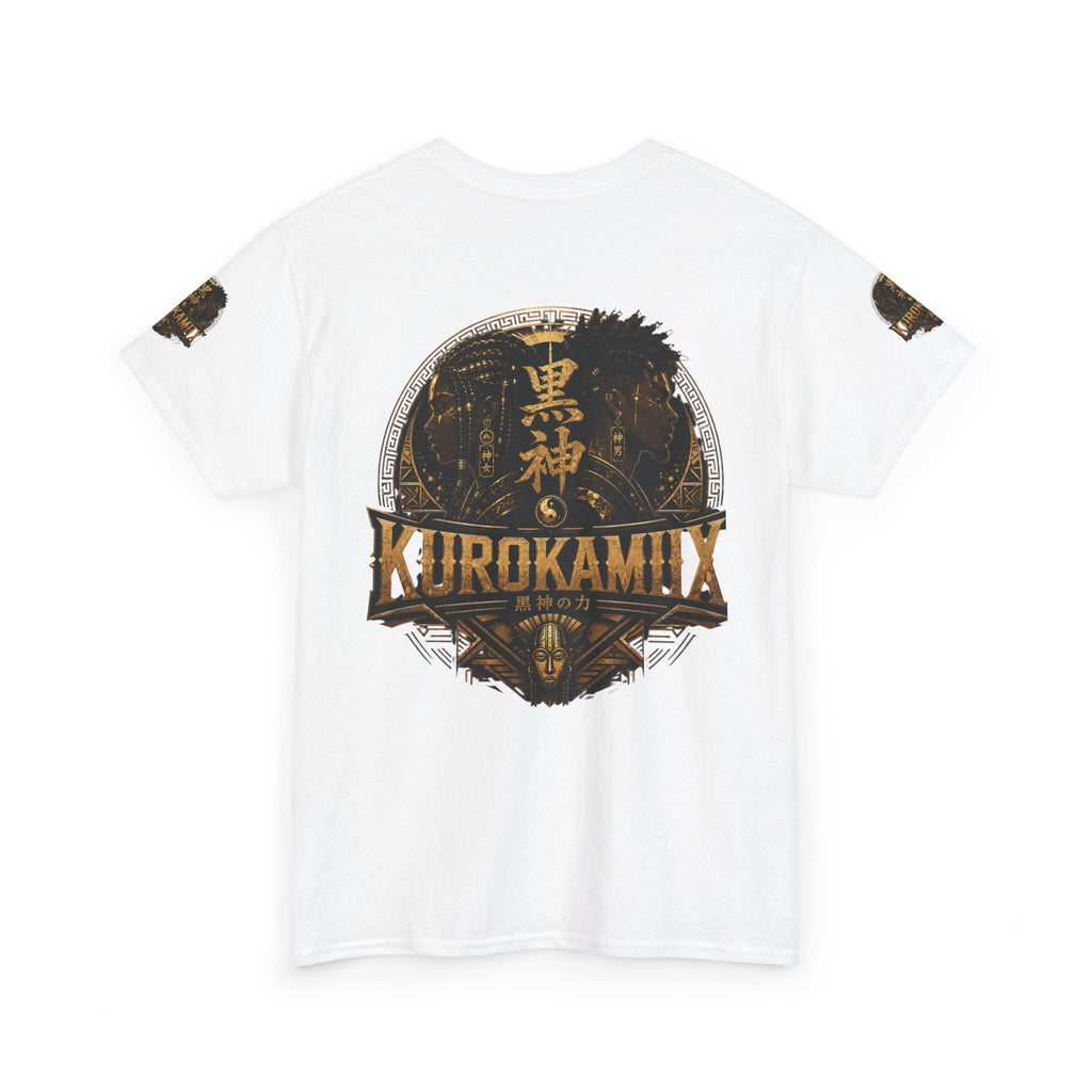 Kurokamiix Anime-Style Graphic Tee — Black Kami Portrait Shirt