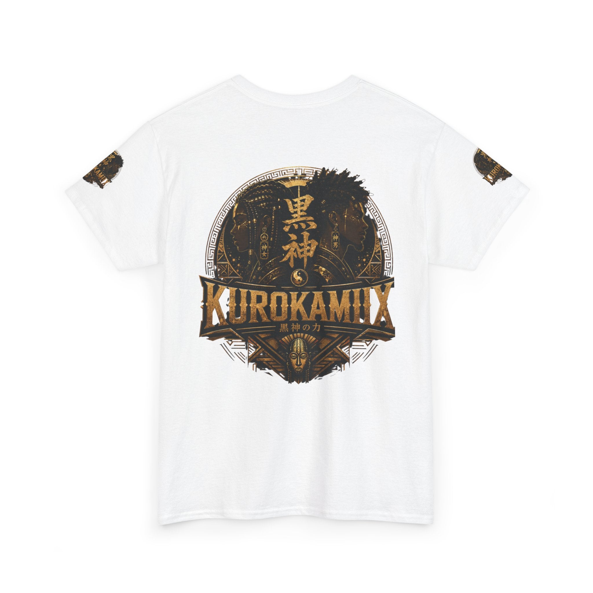 Kurokamiix Anime-Style Graphic Tee — Black Kami Portrait Shirt
