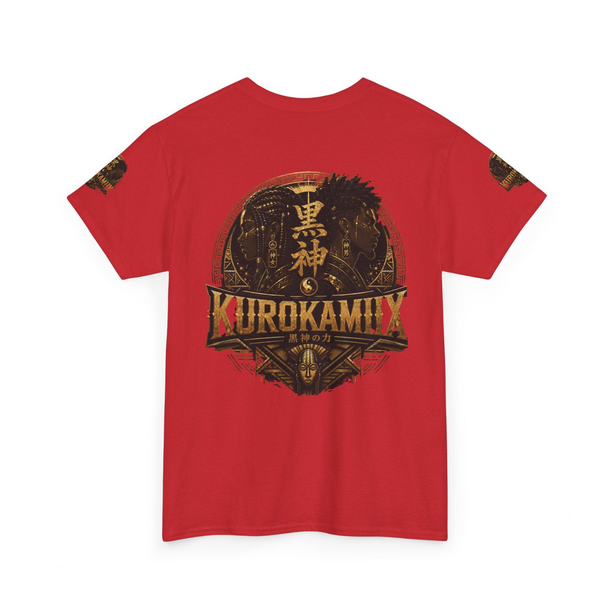 Kurokamiix Anime-Style Graphic Tee — Black Kami Portrait Shirt