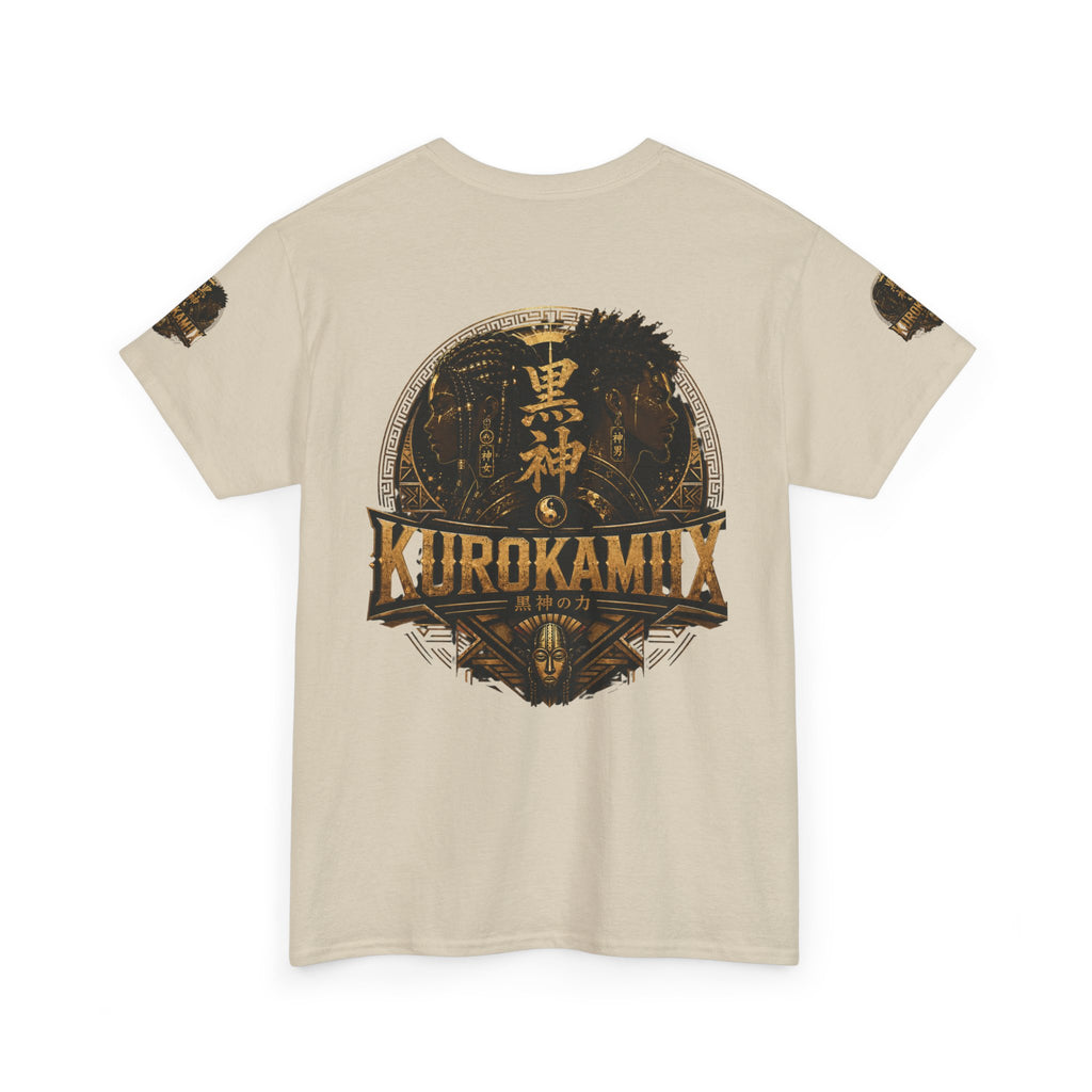 Kurokamiix Anime-Style Graphic Tee — Black Kami Portrait Shirt