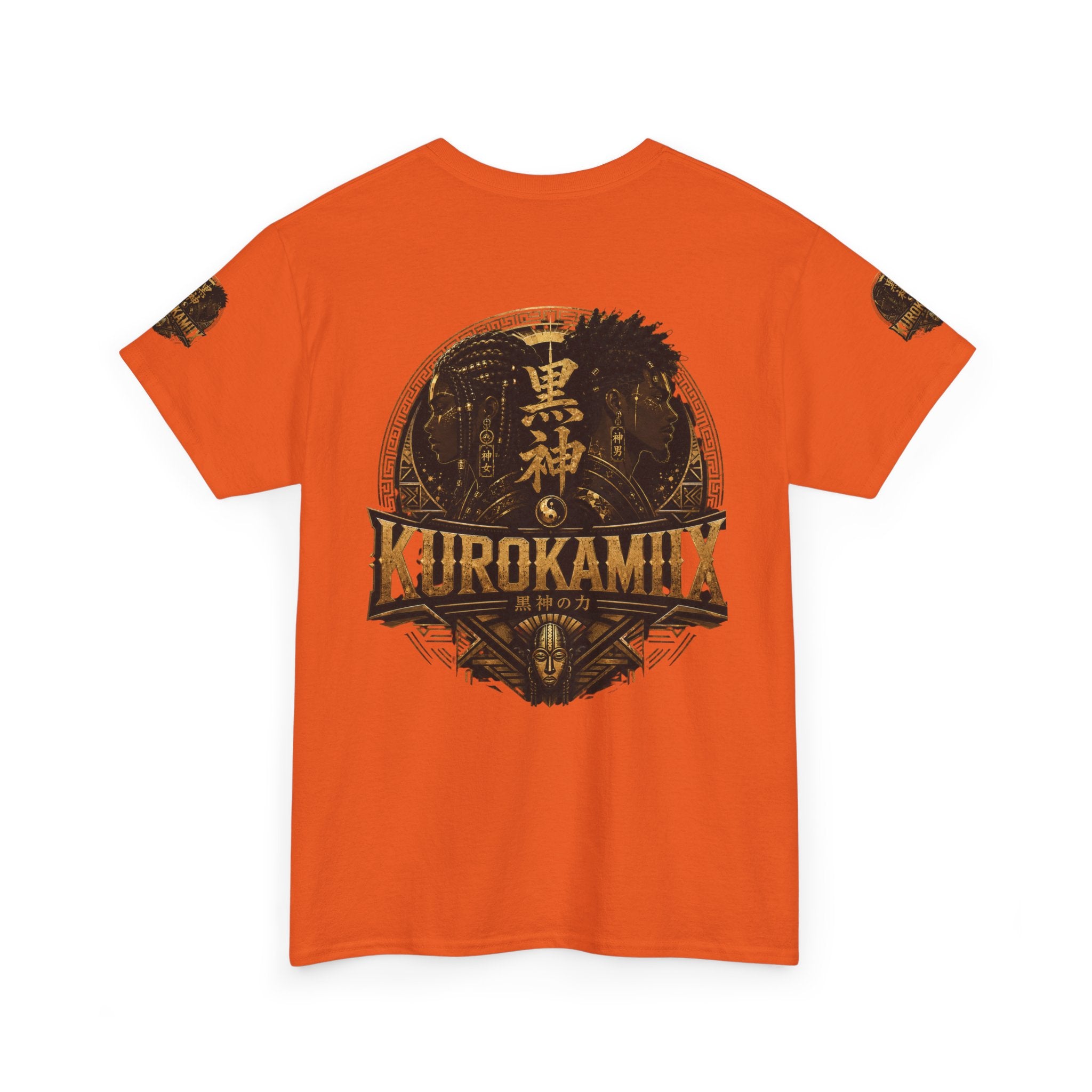 Kurokamiix Anime-Style Graphic Tee — Black Kami Portrait Shirt
