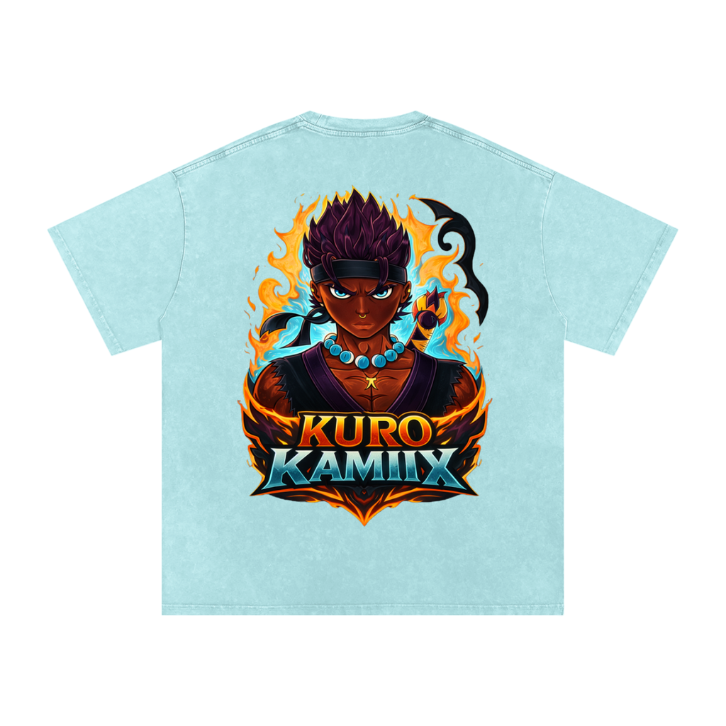 SON KURO Snow Washed Oversized Cotton T-Shirt
