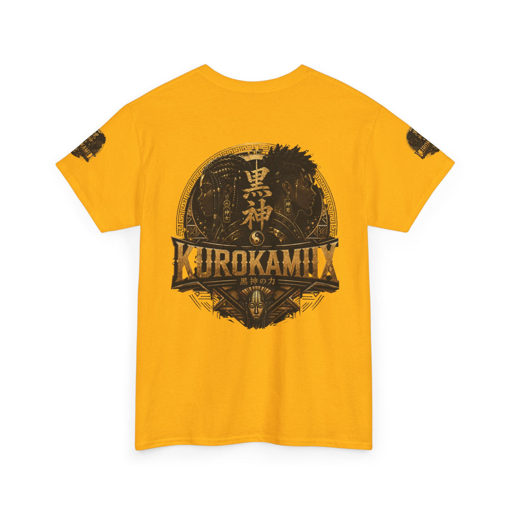 Kurokamiix Anime-Style Graphic Tee — Black Kami Portrait Shirt