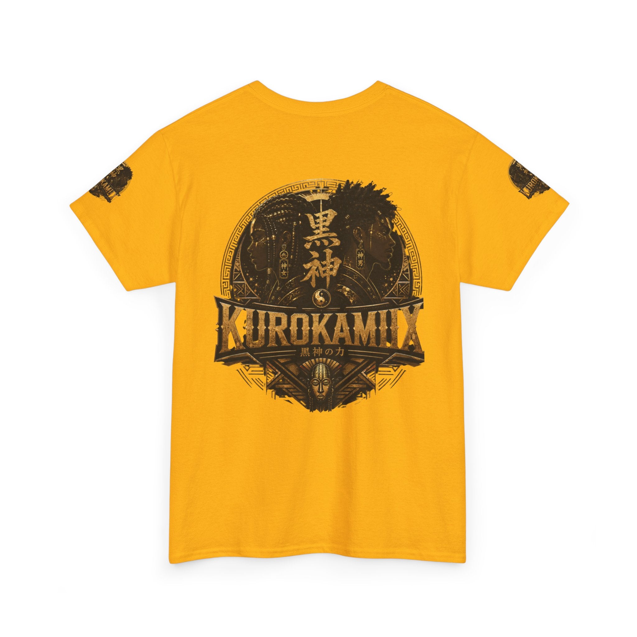 Kurokamiix Anime-Style Graphic Tee — Black Kami Portrait Shirt