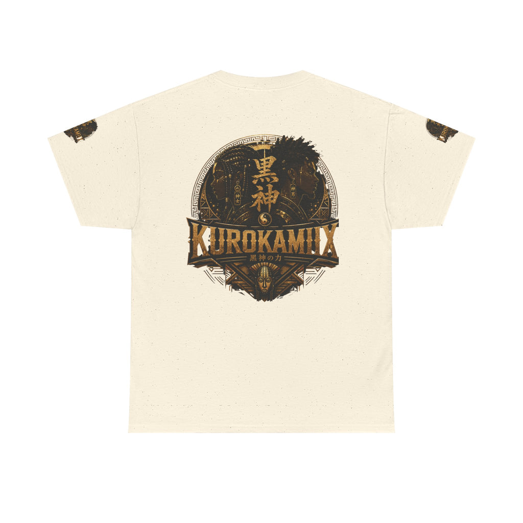 Kurokamiix Anime-Style Graphic Tee — Black Kami Portrait Shirt