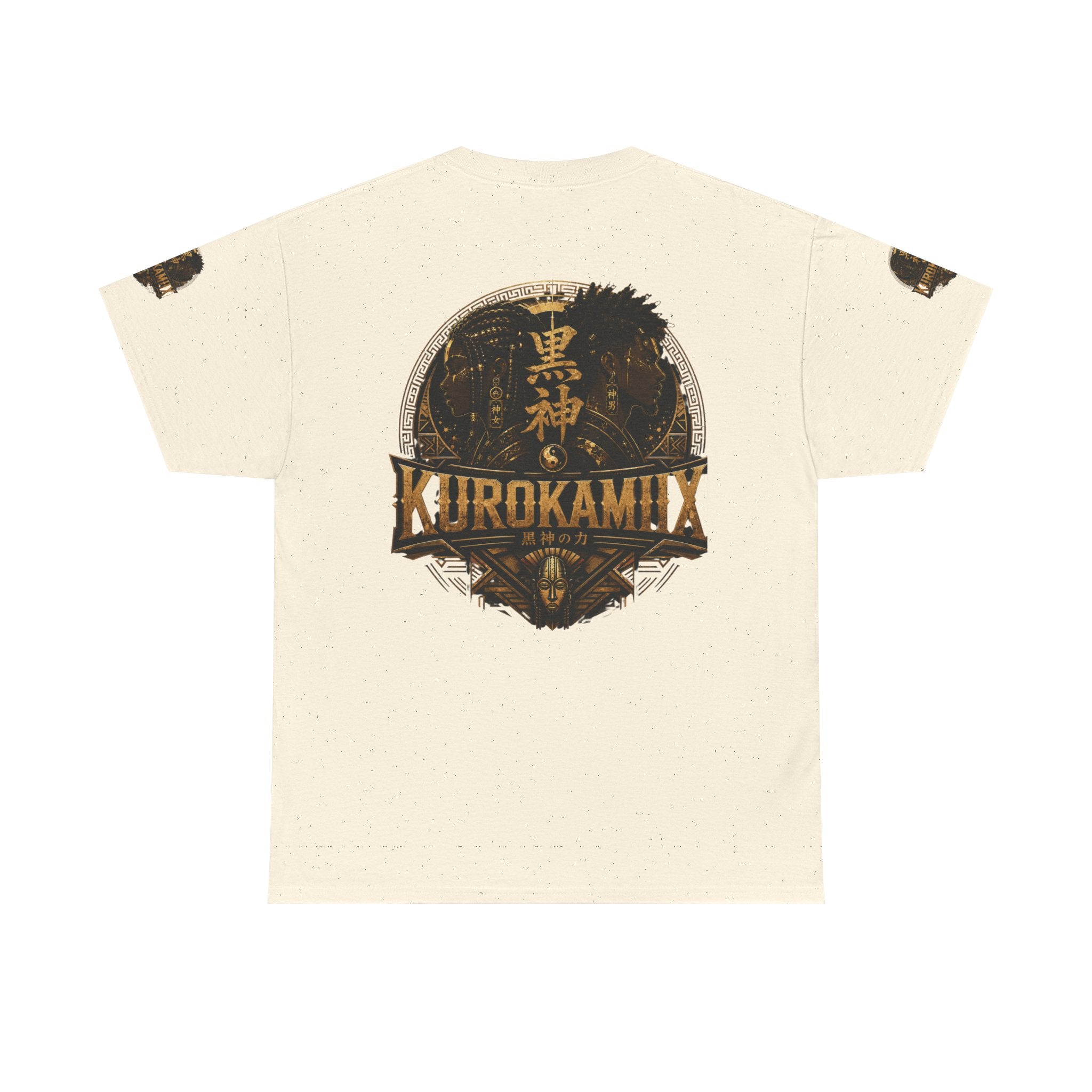 Kurokamiix Anime-Style Graphic Tee — Black Kami Portrait Shirt